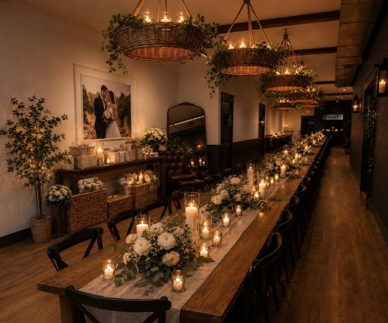 Event setups inside The Venue at Johnson & Company.